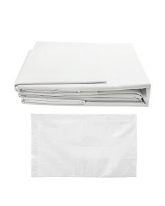 Bedlinen set, single, 70% pambuk/30% polyester, white, 180x280 cm; 180x280 cm; 50x80 cm (x1)
