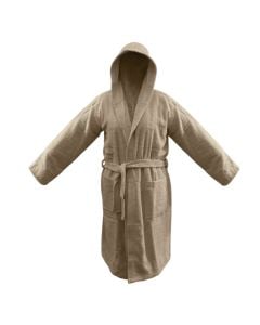 Bathrobe, cotton, brown, 350 gr, M-XXL