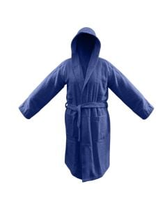 Bathrobe, cotton, blue, 350 gr, M-XXL