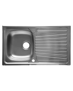 Single bowl, stainless sink, Siros 1+1, 86x50 cm/ right