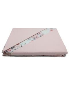 Bedlinen set, double, cotton, pink/white, 240x240 cm; 160x190+25 cm; 50x80 cm