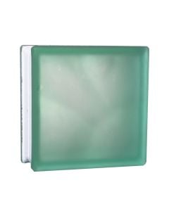 "Misty Cloudy Turquoise"glass block 19x19x8cm