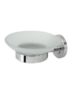Soap holder in brass + glass.