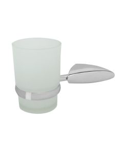 Tumbler holder in zinc + glass.