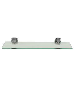 Glass Shelf 12x52cm.Zinc bracket.