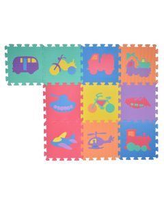 Puzzle mat, sponge, mixed, 31x31 cm, 10 pieces, 1 pack