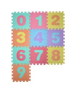 Puzzle mat, sponge, mixed, 29x29 cm, 10 pieces, 1 pack