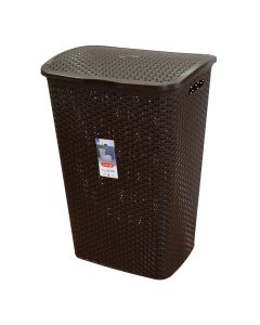 Laundry basket, 55 lt, MY STYLE, PVC, mocca, 33x43xH60 cm