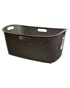 Laundry basket, 47 lt, MY STYLE, PVC, mocca, 39x60xH27.5 cm