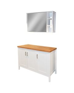 White, MDF, Toilete cabinet
