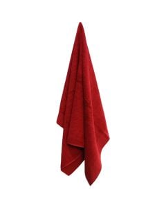 Bath towel, 100% cotton, red, 550 gr/m², 60x110 cm