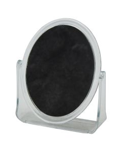 Mirror 2 side, plastic, 11x3.5x14 cm, white