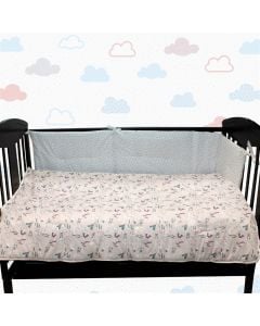 Kids duvet and bed sides, filtre, 100% cotton, pink, 120x150 cm; 60x60x60 cm
