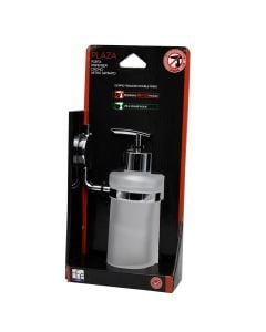 FERIDRAS, PLAZA wall mounted clothes chrome steel liquid soap holder