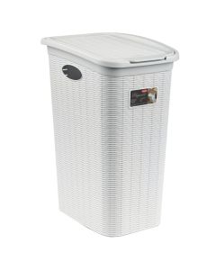 36 lt,white, Elegance laundry hamper 39x28.5xH54.5 cm