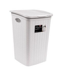 50 lt,white, Elegance laundry hamper 39x37xH54.5 cm