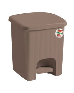 4.5 lt, tortora, Pedalina litter bin. 16x15.5x H22.5 cm