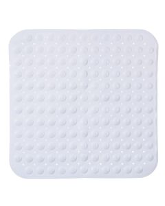 White PVC bath matt, 54x54 cm