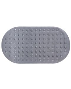 Grey PVC bath matt, 68x37 cm