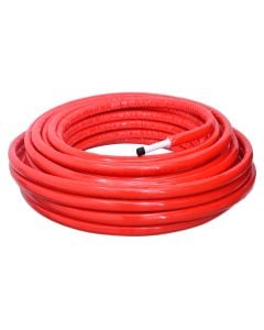 Multilayer pipe, PEX-AL-PEX, thermal insulation coating, ø26x3x0.3 cm, red