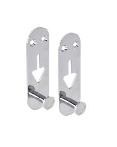 Wall hook, Arrow, chrome steel, 3x2xH9.5 cm, 2 piece