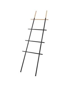 Ladder, for holding towels, steel/wood, brown/black, 70x170 cm