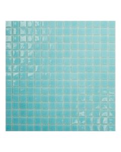 Glass mosaic, mounted on mesh, turquoise , 2x2x0.4 cm