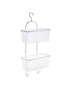 Toilet shelf, metal, with 2 baskets, 30x14.2xH54 cm