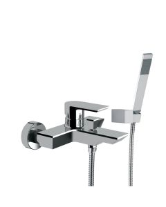 Bathtub mixer, Avenue, brass, including shower head, flexible pipe 1.5 m