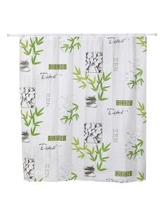 Shower curtain, Intemporelle, colorful, polyethylene/plastic, 180x180 cm + 12 plastic rings