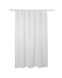 Shower curtain, polyester/polypropylene, white, 180x200 cm
