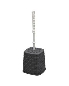 Toilet brush, Knit, plastic, anthracite, 12.8x12.8x36 cm
