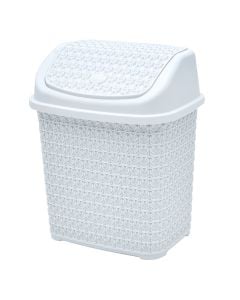 Toilet bin, Knit, 4.5 lt, plastic, white, 20.9x15.8x24.7 cm