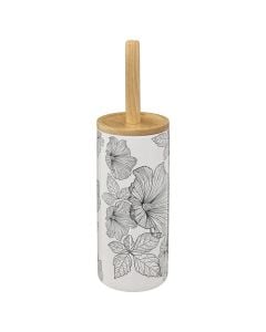 Toilet brush, Blackflora, bamboo/ceramic, colorful, 10.5xH38 cm