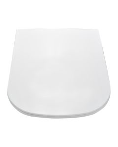 Toilet seat, Penta, duroplast, white, slow close (H481), 37.2x46.5 cm