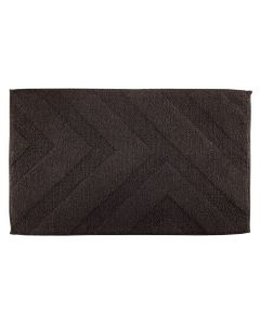 Bath mat, Avenue, cotton, anti-slip, black, 55x90 cm