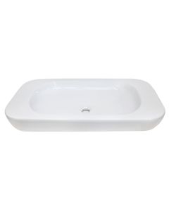 Porcelain basin, cabinet mounted, white, 81x46.5xH11.5 cm