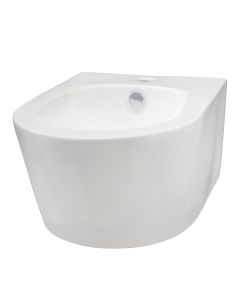 Wall mounted bidet, porcelain, white, axis 18, 53x39xH28 cm