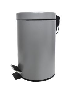 Waste bin, 3L, metal/stainless steel, grey, 17xH25cm