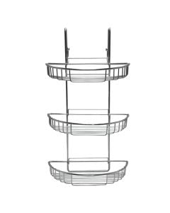 Shampoo holder, 3 levels, hanging, chrome, silver, 29x27.5xH51 cm