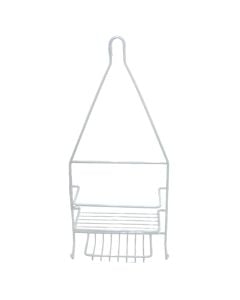 Shampoo holder, 2 level, hanging, metal, white, 9x25xH45.5 cm