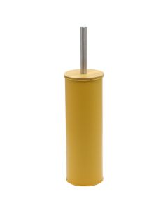 Toilet brush, metal/bamboo, yellow/natural bamboo, 9.5xH38cm
