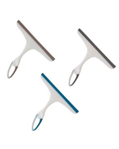 Glass cleaner, hanging, plastic/rubber, white/blue, 22xH24cm