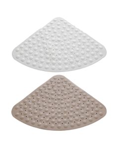 Anti-slip shower mat, corner, PVC, colorful, 54x54cm