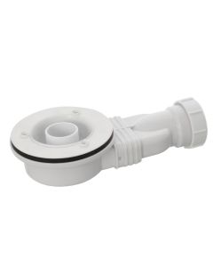 Shower tray waster, plastic, white, 40 mm