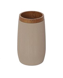 Mbajtëse furçe dhëmbësh, LONDON, ABS/plastikë, taupe, 6,5xH12cm
