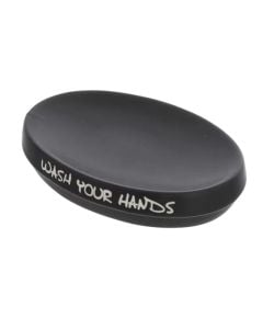 Soap holder, ceramic, black, 13.5x8xH3cm