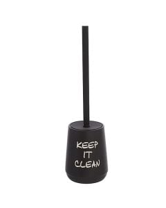 Toilet brush holder, ceramic, black, 11.5xH37cm