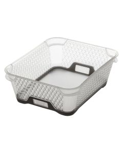 Storage box, Duo, polypropylene/TPE, transparent, 2.2 l, 20x16xH7 cm