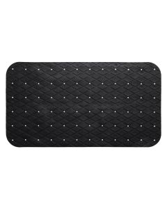 Anti-slip bathtub, rectangular, PVC, black, 69x39cm